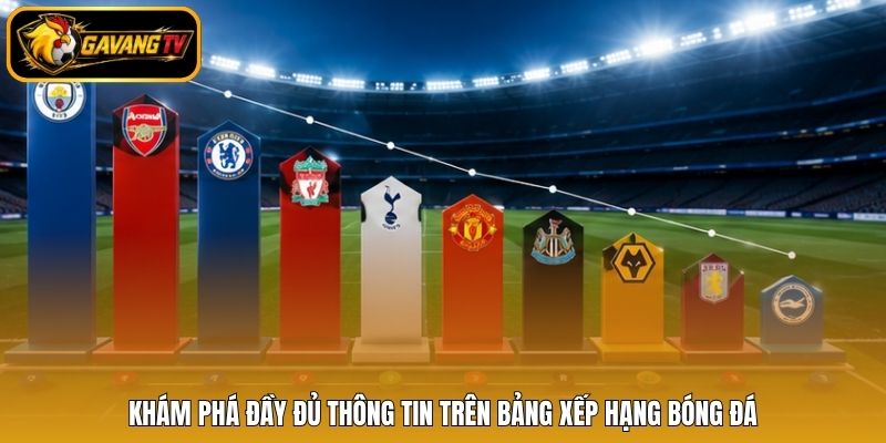 Khám phá đầy đủ thông tin trên bảng xếp hạng bóng đá