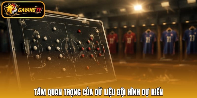Tầm quan trọng của dữ liệu đội hình dự kiến