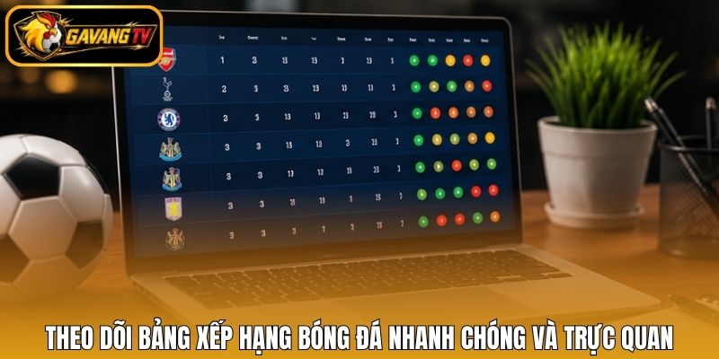 Theo dõi bảng xếp hạng bóng đá nhanh chóng và trực quan