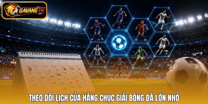 Theo dõi lịch của hàng chục giải bóng đá lớn nhỏ